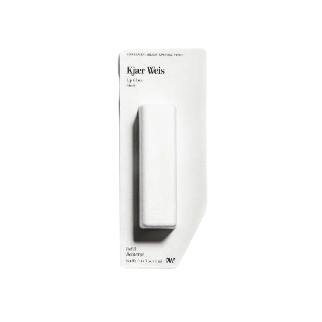 Kjaer Weis Lip Gloss Nachfüllung Pale Coral Nude – weißes Rechteck 4,0 ml, weißer Hintergrund – Lippenpflege