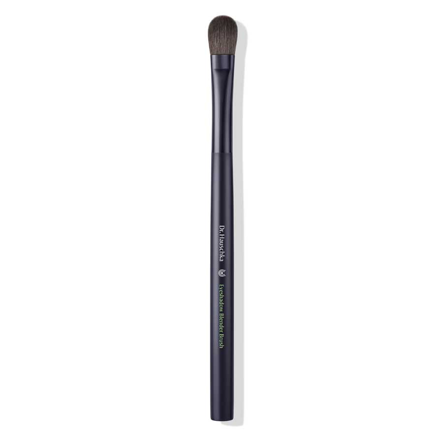 Dr. Hauschka Eyeshadow Blender Brush – dark purple handle on white background – makeup