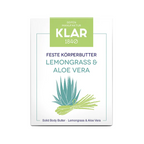 KLAR 1840 Solid Body Butter Lemongrass & Aloe Vera – white cardboard packaging, green label, white background – body care