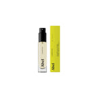 Abel Laundry Day Eau de Parfum – clear glass bottle 6ml, black spray nozzle, yellow box, white background – perfume