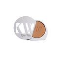 Kjaer Weis Pressed Powder Bronzer Faint Refill – silver case, brown powder, white background – makeup