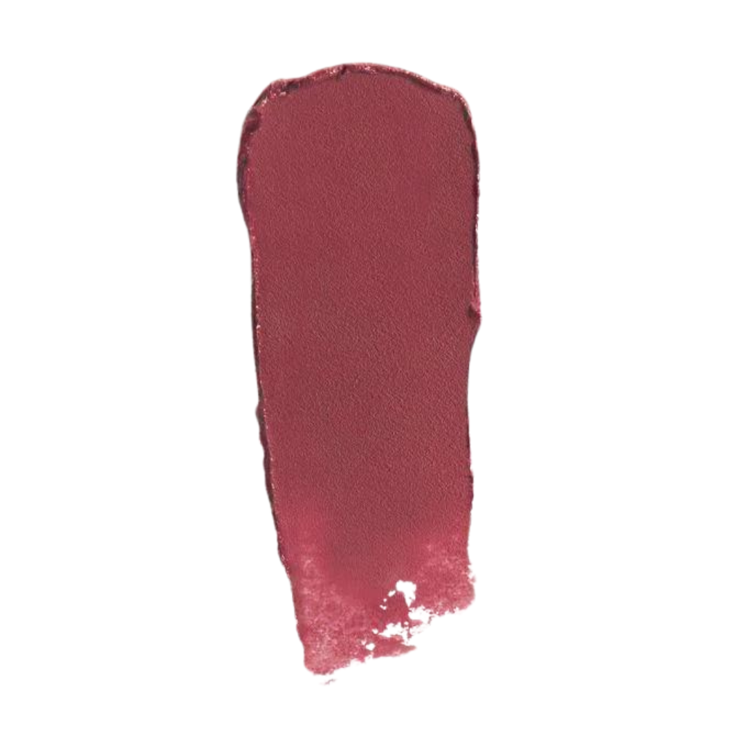 Lip Stick Genuine Refill – burgunderroter Lippenstift-Swatch auf weißem Hintergrund – Lippenpflege