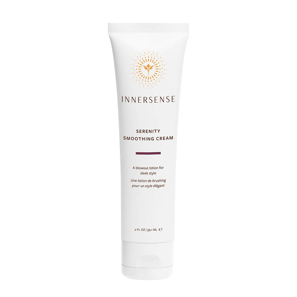 INNERSSENSE Serenity Smoothing Cream – weiße Tube 59,1 ml, weißer Deckel, weißer Hintergrund – Haarpflege