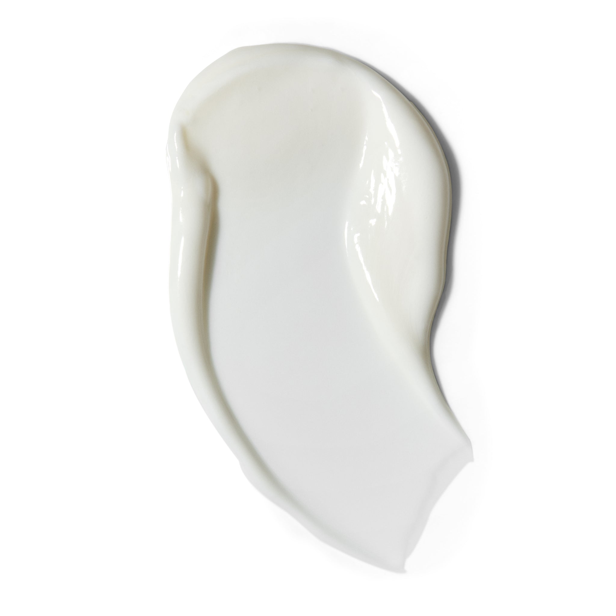 Texture of Advanced Anti-Ageing Light Cream on white background, skin care