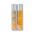 The Organic Pharmacy Antioxidant Duo: zwei Flaschen mit silbernen Kappen auf weißem Grund, Hautpflege.