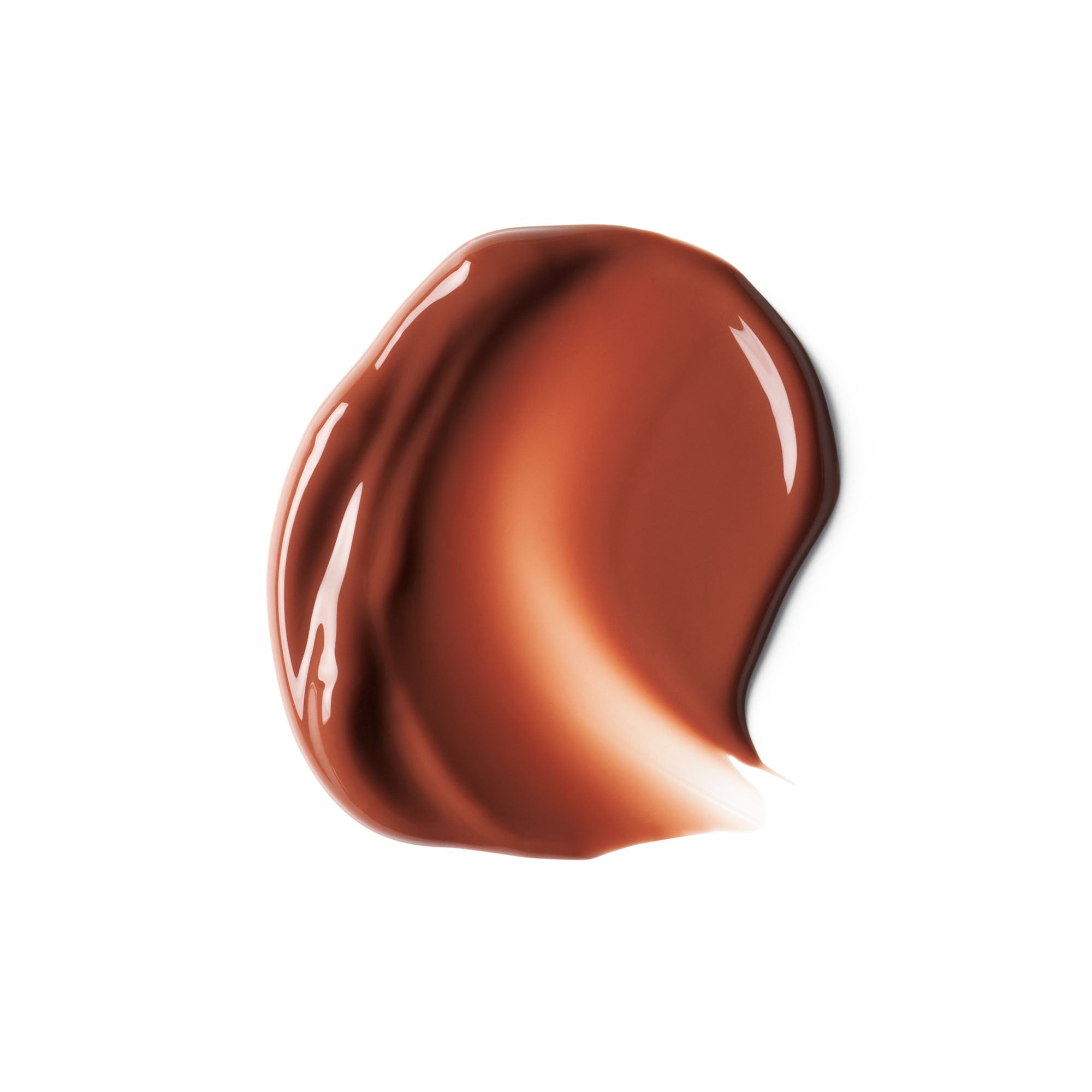 Brauner Farbauftrag des Overglaze Hydrating Lip Gloss auf weißem Hintergrund, Lippenpflege