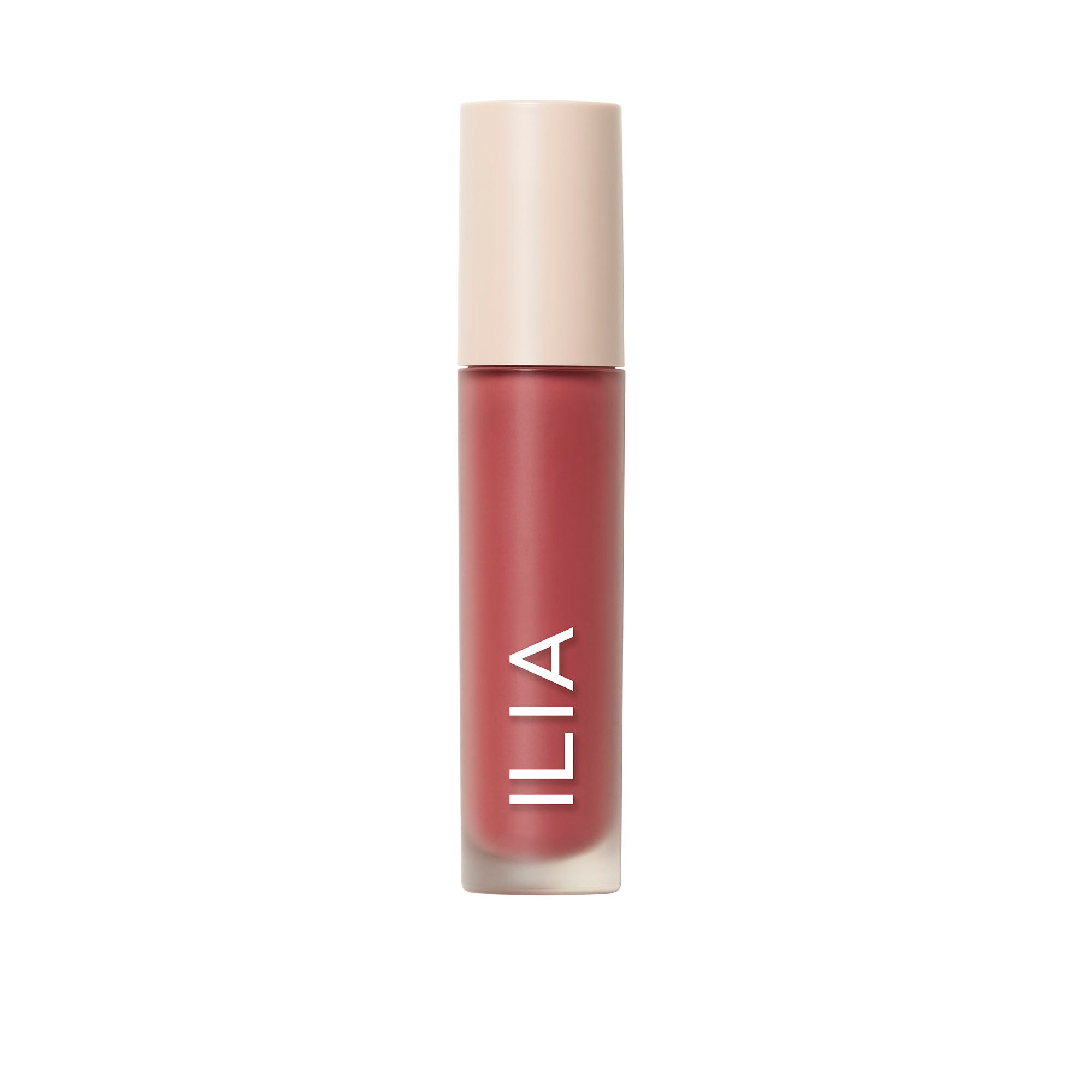 ILIA Overglaze Hydrating Lip Gloss mit beigem Verschluss auf weißem Grund, Lippenpflege