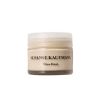 Susanne Kaufmann Glow Mask im Glastiegel mit weißem Schraubdeckel auf weißem Hintergrund, Hautpflege