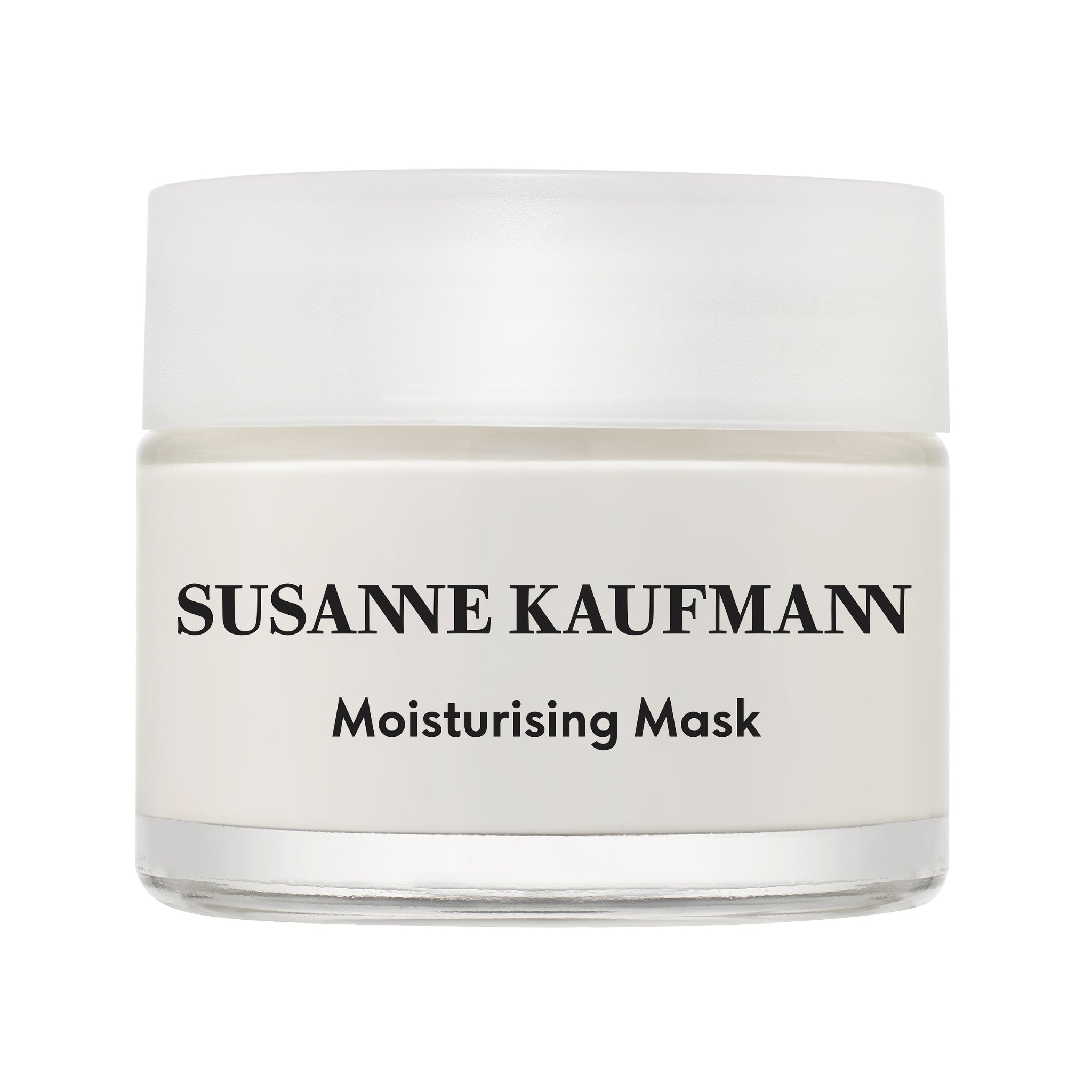 Susanne Kaufmann Moisturising Mask in a glass jar on a white background, skin care