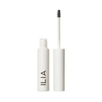ILIA In Frame Brow Gel in weißer Tube mit Bürste auf weißem Hintergrund, Augenbrauenpflege