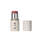 ILIA Multi-Stick in einer cremefarbenen Tube mit silbernem Rand auf weißem Hintergrund, Make-up