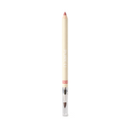 Pure U Soft Lipliner, beiger Stift mit transparentem Deckel und Applikator auf weißem Hintergrund, Make-up.