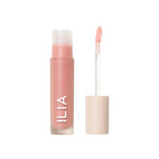 ILIA Overglaze Hydrating Lip Gloss in einer rosa mit passendem Verschluss auf weißem Grund, Lippenpflege