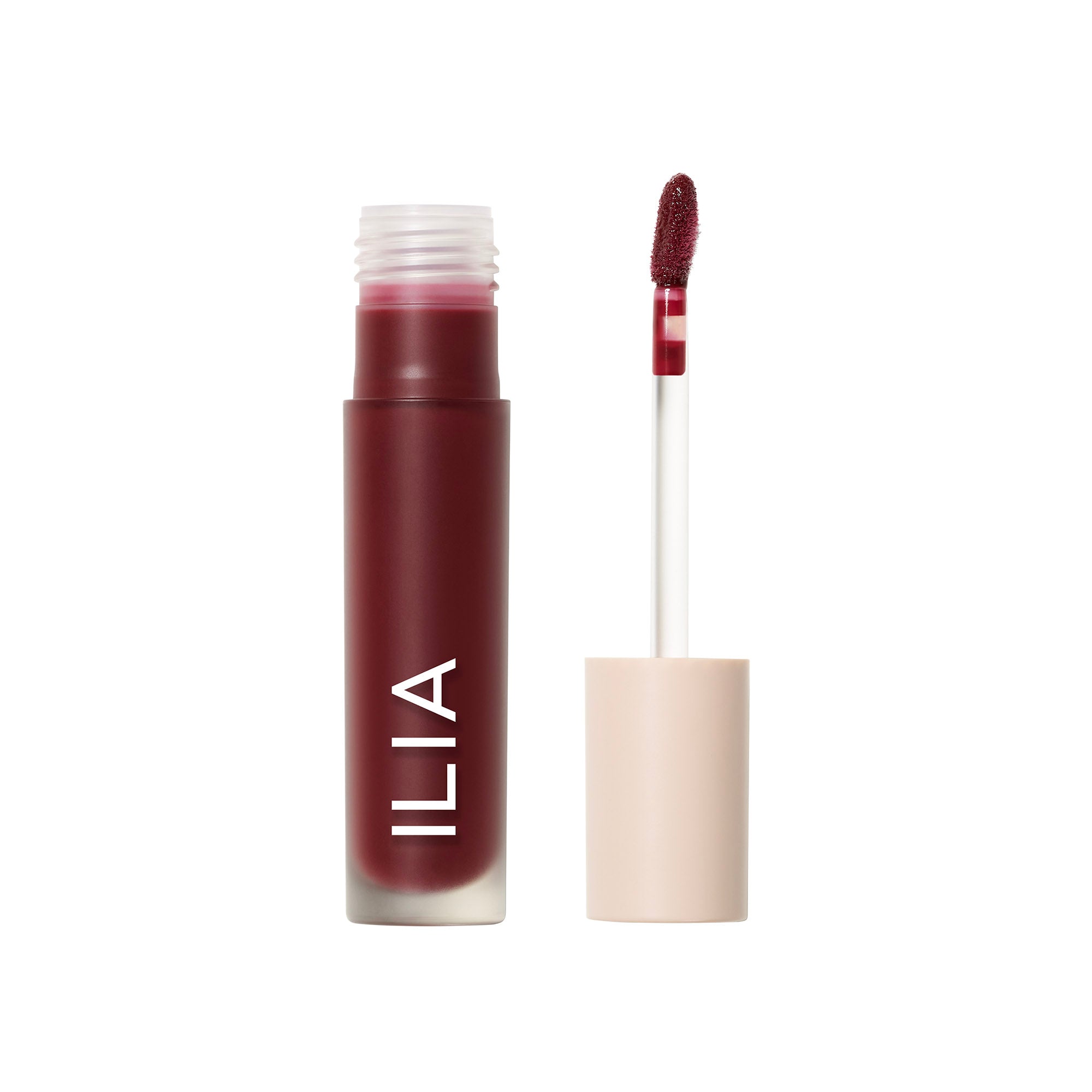 ILIA Overglaze Hydrating Lip Gloss mit hellem Verschluss auf weißem Hintergrund, Lippenpflege