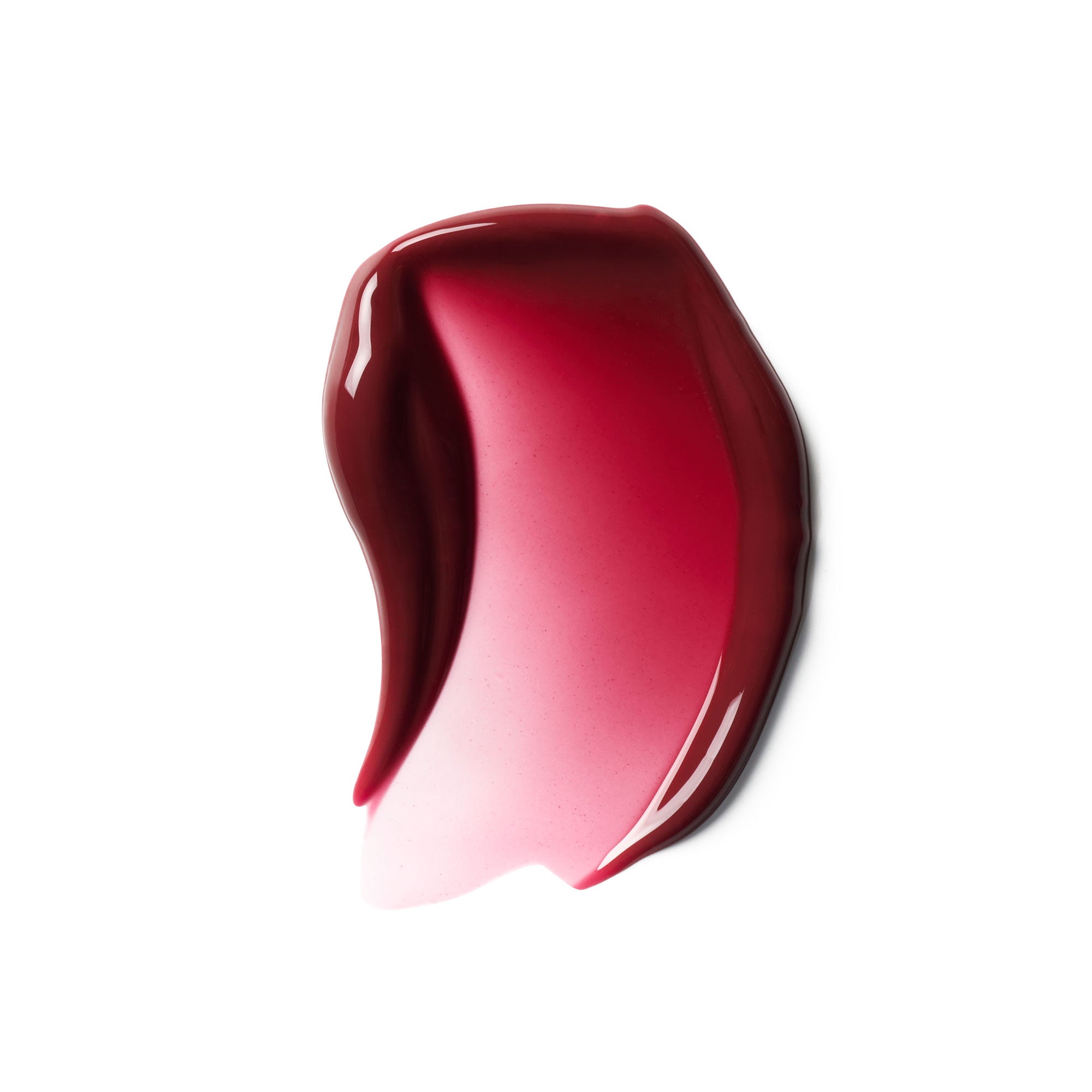 Overglaze Hydrating Lip Gloss dunkelroter Glanz auf weißem Hintergrund, Lippenpflege