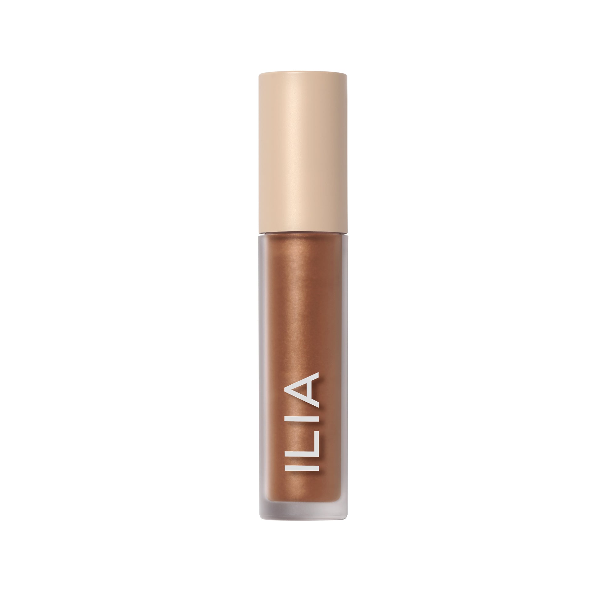 ILIA Liquid Powder Chromatic Eye Tint in braun mit beigem Verschluss auf weißem Hintergrund, Augenmake-up