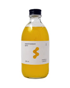 Smoothiebody Bath Red Mandarin – 300ml glass bottle with black cap, white label, yellow liquid – body care