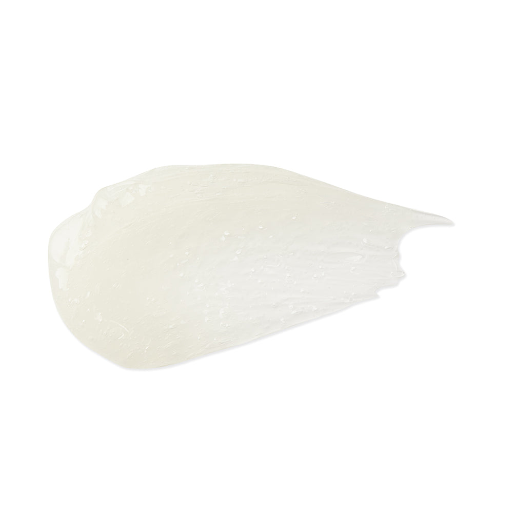 Textur des Gentle Cleansing Melt auf weißem Hintergrund, cremiger Reiniger für die Hautpflege