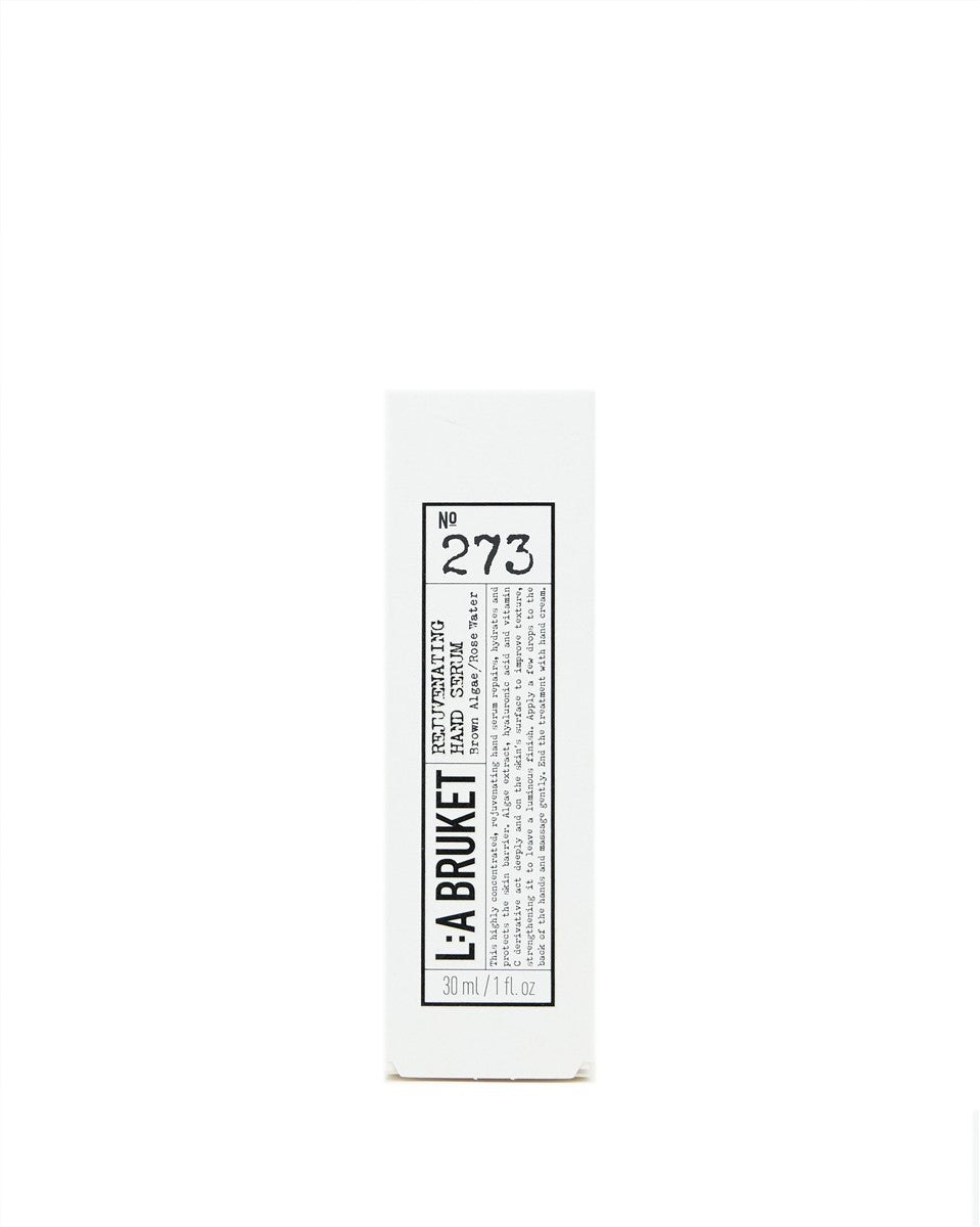 L:A Bruket No. 273 Rejuvenating Hand Serum – white tube 30ml, black text, white background – skin care