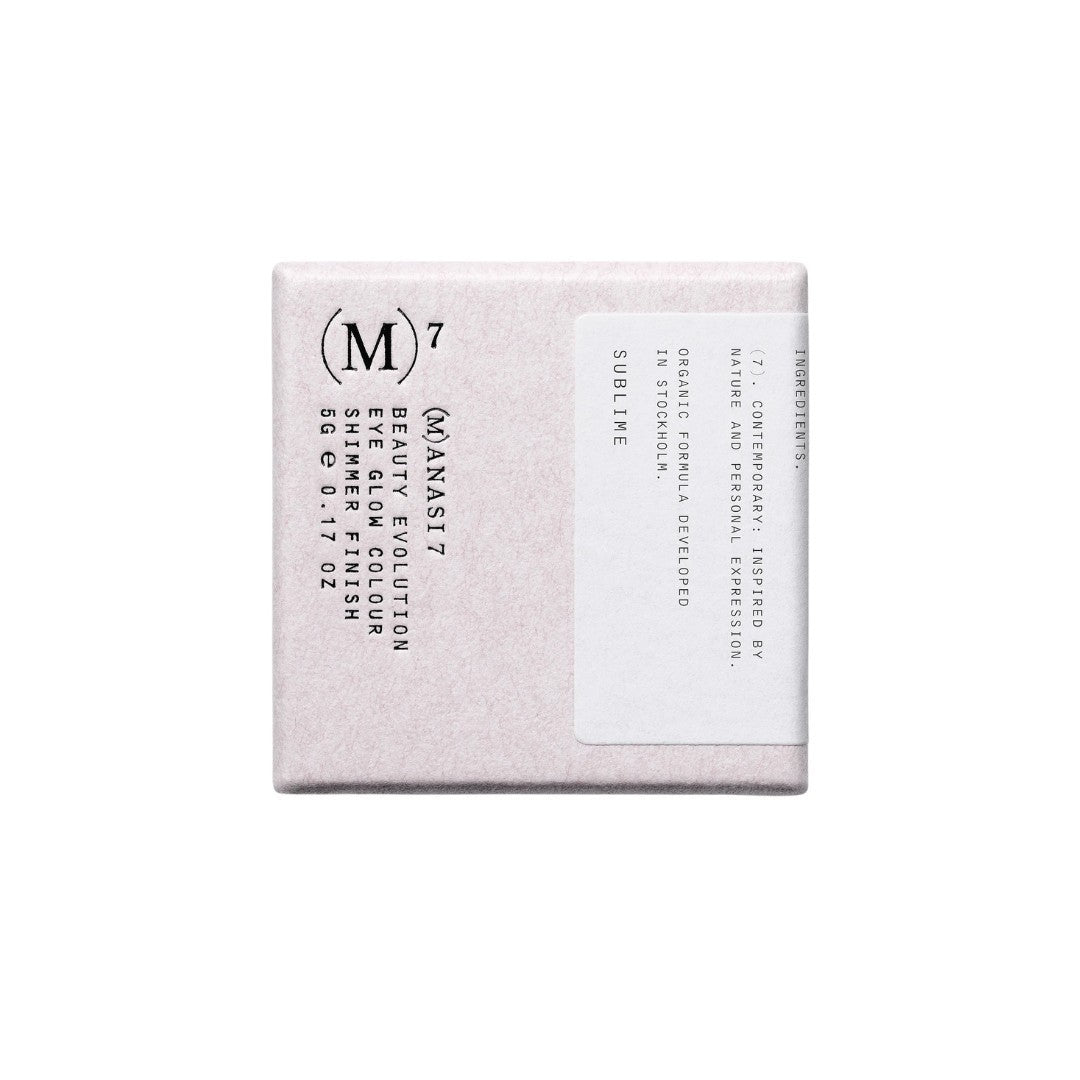 (M)ANAS17 Eye Glow Colour – cream-colored packaging 5g, white label on white background – eye makeup