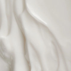Close-up of the creamy texture of Bergamot Pear body milk for skin care
