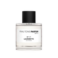 Frau Tonis Parfum N°17 Laundrette – clear glass bottle with black cap, white label, white background – perfume