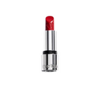 X Caroline Issa Lip Stick Sucré – red lipstick in silver tube, white background – makeup