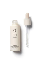 ILIA True Skin Radiant Priming Serum in a cream-colored bottle with dropper on white background, skin care