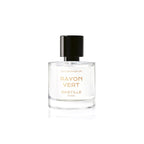 Rayon Vert Eau de Parfum – klares Glasflakon mit schwarzem Deckel, weißem Hintergrund – Parfüm