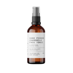 The Witchery CPH Hand Picked Chamomile Face Tonic in an amber spray bottle with a white label, skin care.