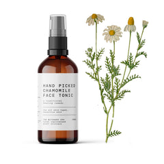 The Witchery CPH Hand Picked Chamomile Face Tonic, amber spray bottle, white background, skin care.