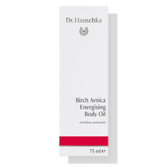 Dr. Hauschka Birch Arnica Energising Body Oil – white box 75ml, red stripe, white background – body care