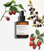The Witchery CPH Garden Berries Face Oil in a brown glass bottle with dropper, 30ml, white background, skin care