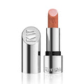 Kjaer Weis Lip Stick Brilliant – silver tube with pink lipstick, black ring, white background – lip care