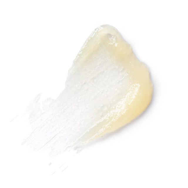Textur des Vitamin Protection Lip Balm auf weißem Hintergrund, Lippenpflege