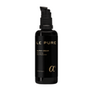 Schwarze Flasche Le Pure Alpha Cream Gesichtsfeuchtigkeitscreme mit Pumpspender.