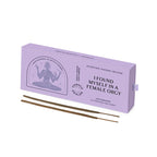 I Found Myself in a Female Orgy Incense – lavender box, white background, Ayurvedic evening rituals – wellness