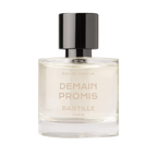 Demain Promis Eau de Parfum – klares Glasflakon 50ml, schwarzer Sprühkopf, weißer Hintergrund – Parfüm
