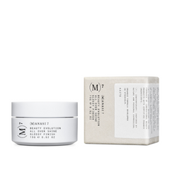 (M)ANASI 7 All Over Shine – white jar 15g, white lid on white background – face care