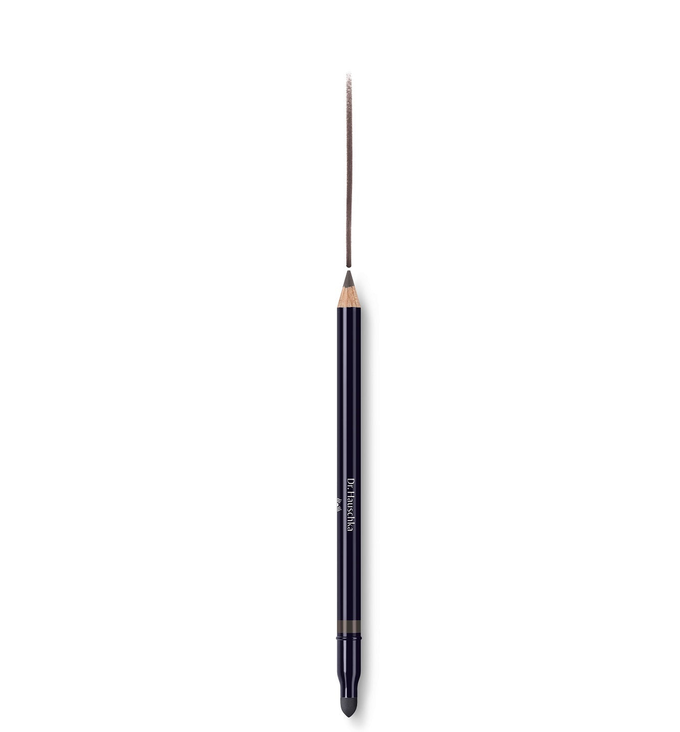 Dr. Hauschka Eye Definer 05 Taupe – dark purple pencil with brown lead, white background – eye makeup
