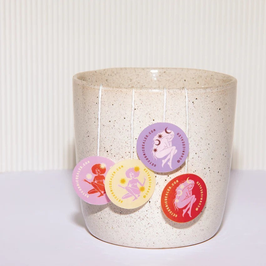 She Woke Up and Conquered the World Green Tea Sachets – colorful tea bags in ceramic cup, white background – skin care