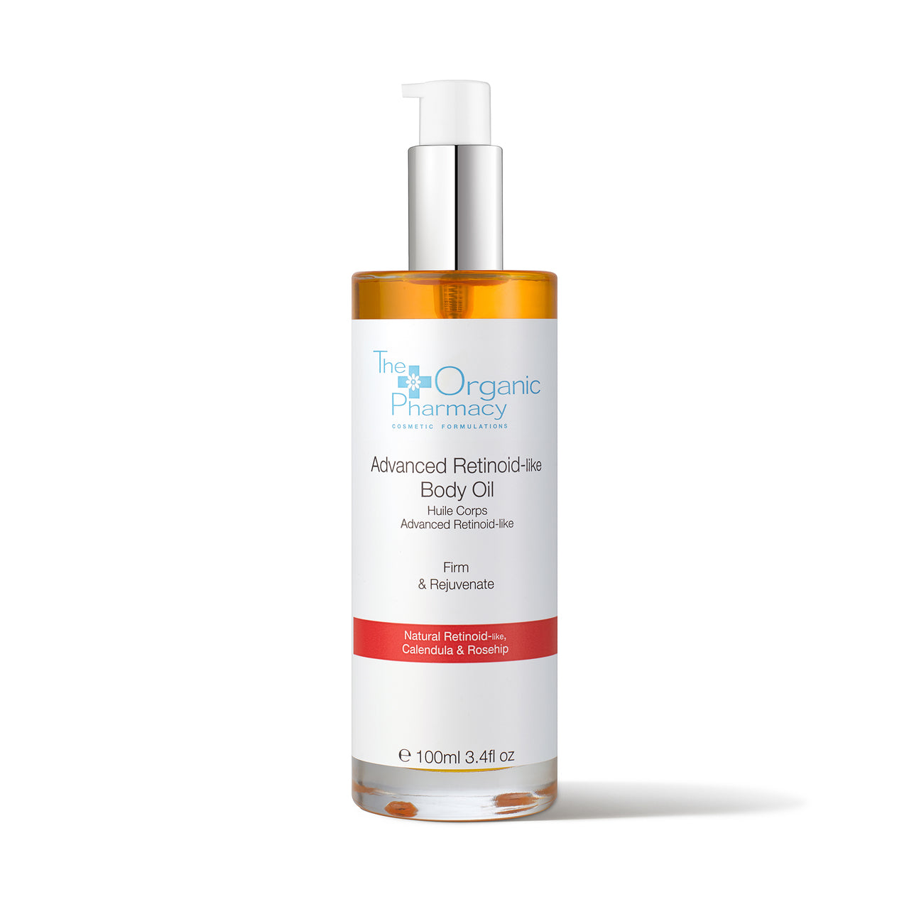 The Organic Pharmacy Advanced Retinoid-like Body Oil, Flasche mit weißem Pumpspender, 100ml Körperpflege