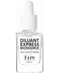 Diluant Express Biosource by Kure Bazaar – clear glass bottle with white dropper cap, white background – nail care