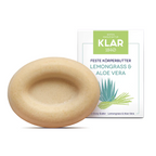 KLAR 1840 Solid Body Butter Lemongrass & Aloe Vera – cream-colored bar, white background – body care
