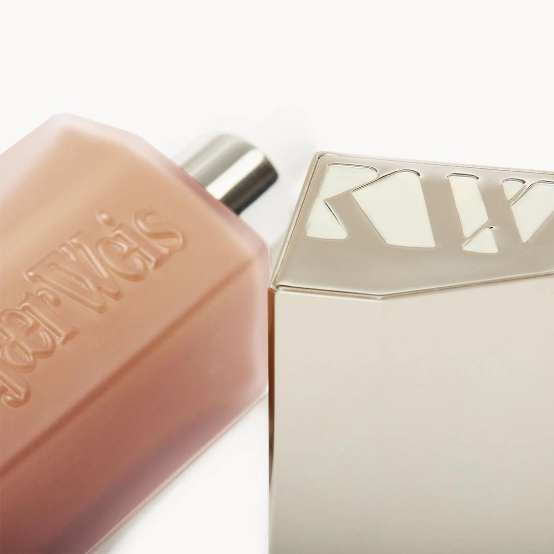 Kylie Skin Iconic Edition 30ml Bottle with Metal Cap, pink container, white background – skin care