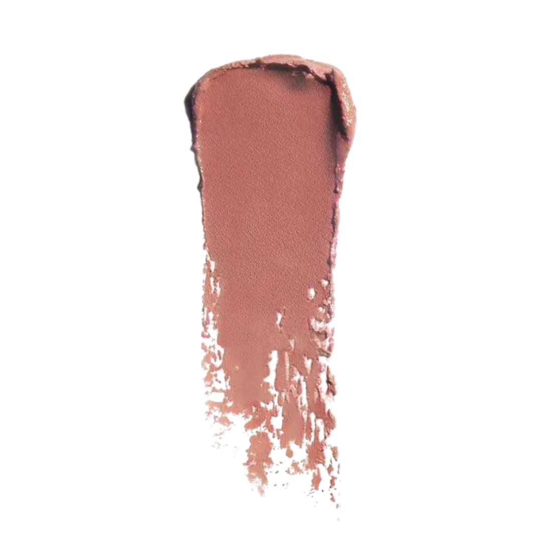 Lip Stick Serene Nude Refill – nudebrauner Lippenstift-Swatches auf weißem Hintergrund – Make-up