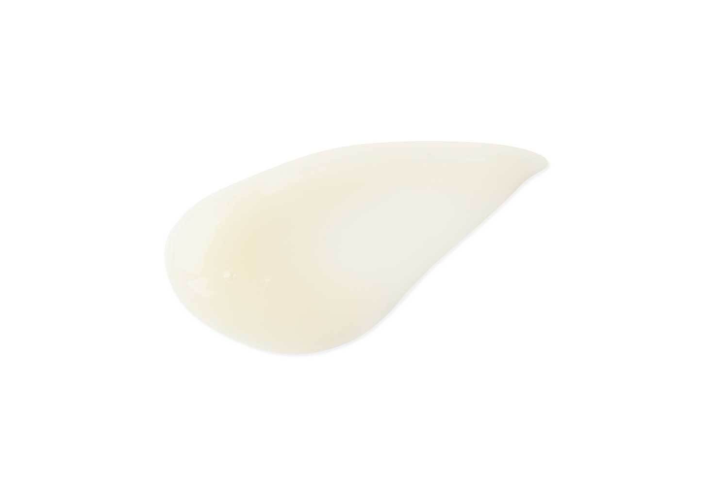 A swatch of Rainforest Rescue Blemish Serum on a white background, skin care.