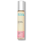 The Organic Pharmacy Collagen Plus Serum in einer Flasche mit silberner Kappe auf weißem Grund, Hautpflege