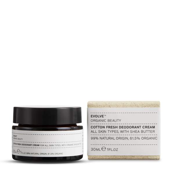 Cotton Fresh Deodorant Cream in einem Tiegel mit schwarzem Deckel auf weißem Hintergrund, 30 ml Körperpflege