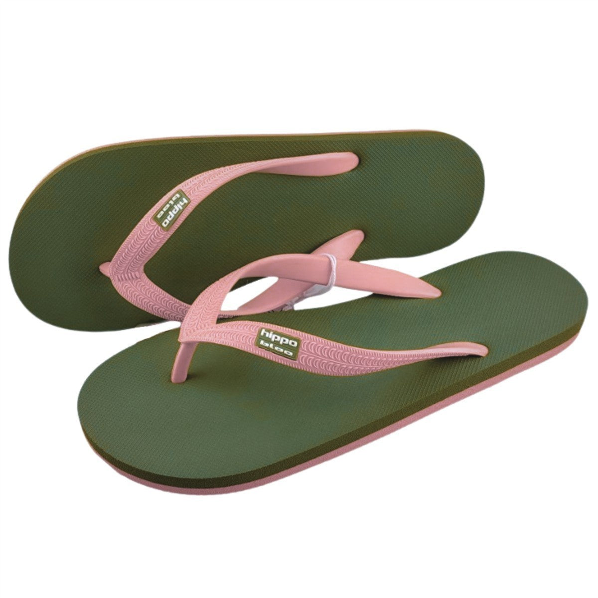 Flip Flops Naturkautschuk Beaune (olive/rosa) 1 Paar – 37/38